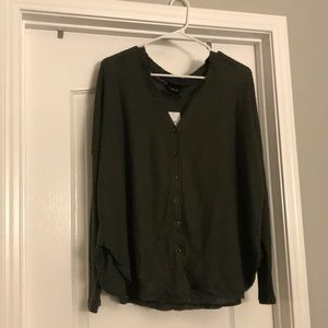 Out From Under Jojo Oversized Button-Front Top